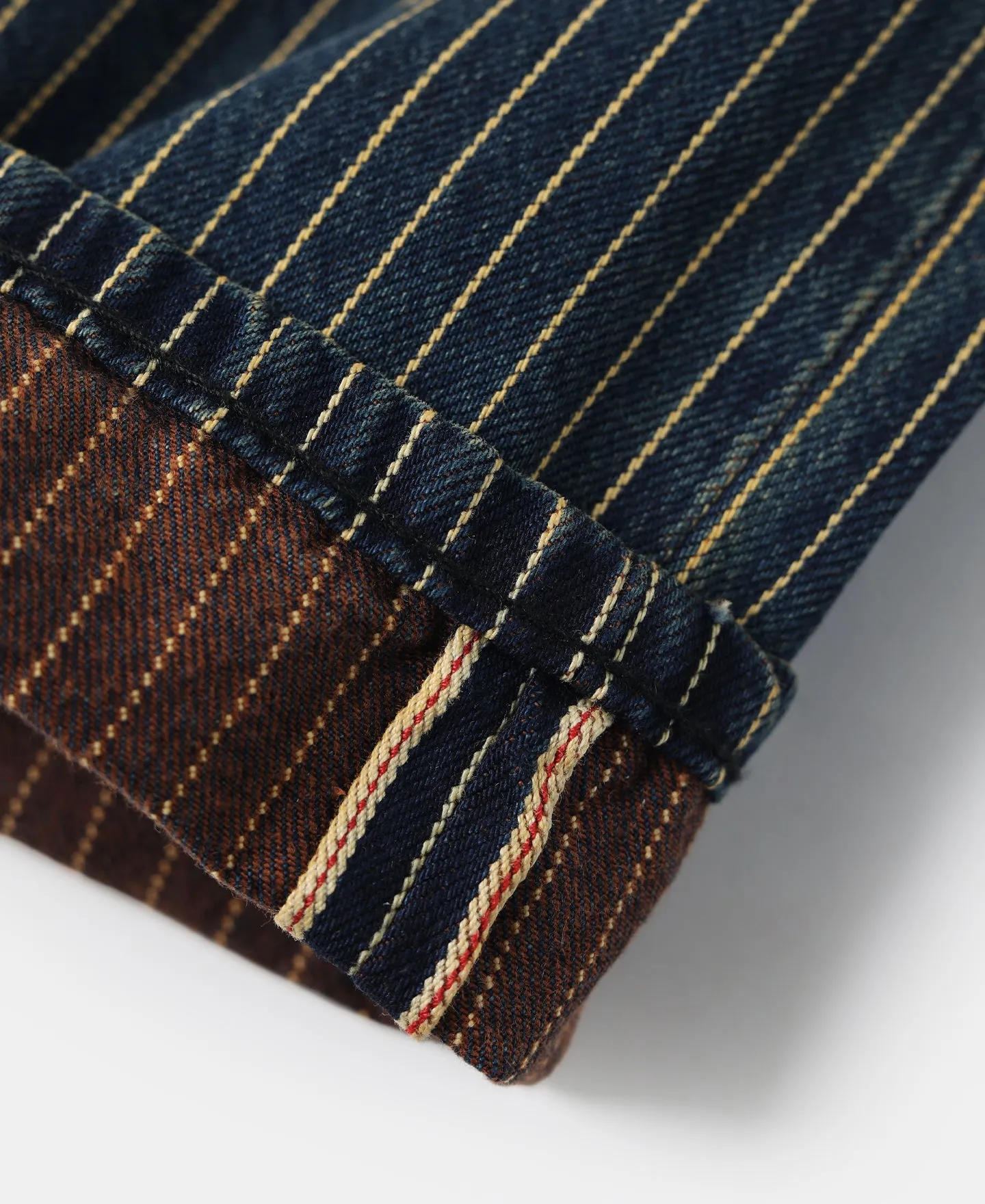 13 oz Faded Selvedge Stripe Taper Jeans