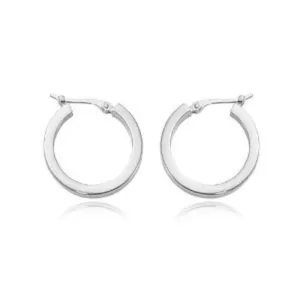 14k Gold Square Tube Hoop Earrings