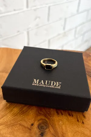 18K Torey Black Stone Ring