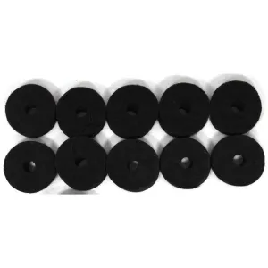 Ahead Jet Black Wool Cymbal Felts, 10 pack 1.5" x .5"