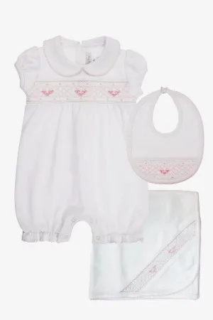 Babycottons 3-piece Smock Baby Set - Pink