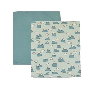 Bamboo Burpcloth 2 Pack (Snowy Rockies Print/West Coast)