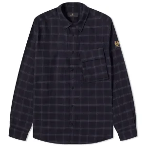 Belstaff Scale Check Shirt, Navy & Charcoal