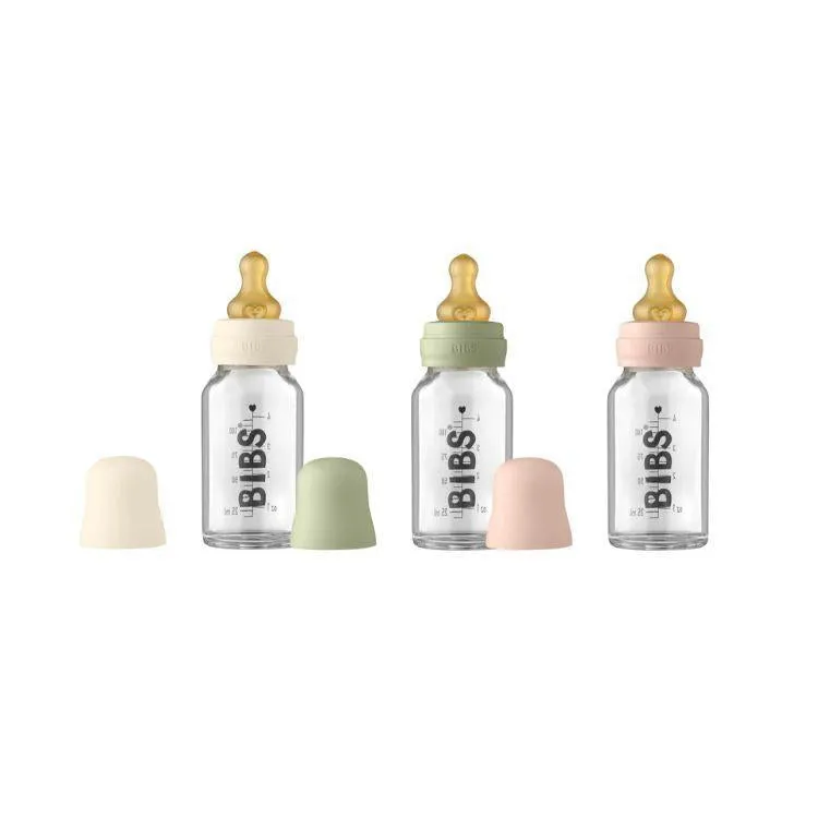 Bibs Baby Glass Bottle Complete Set, 110ml