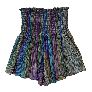 Black Rainbow Pleat Swing Short