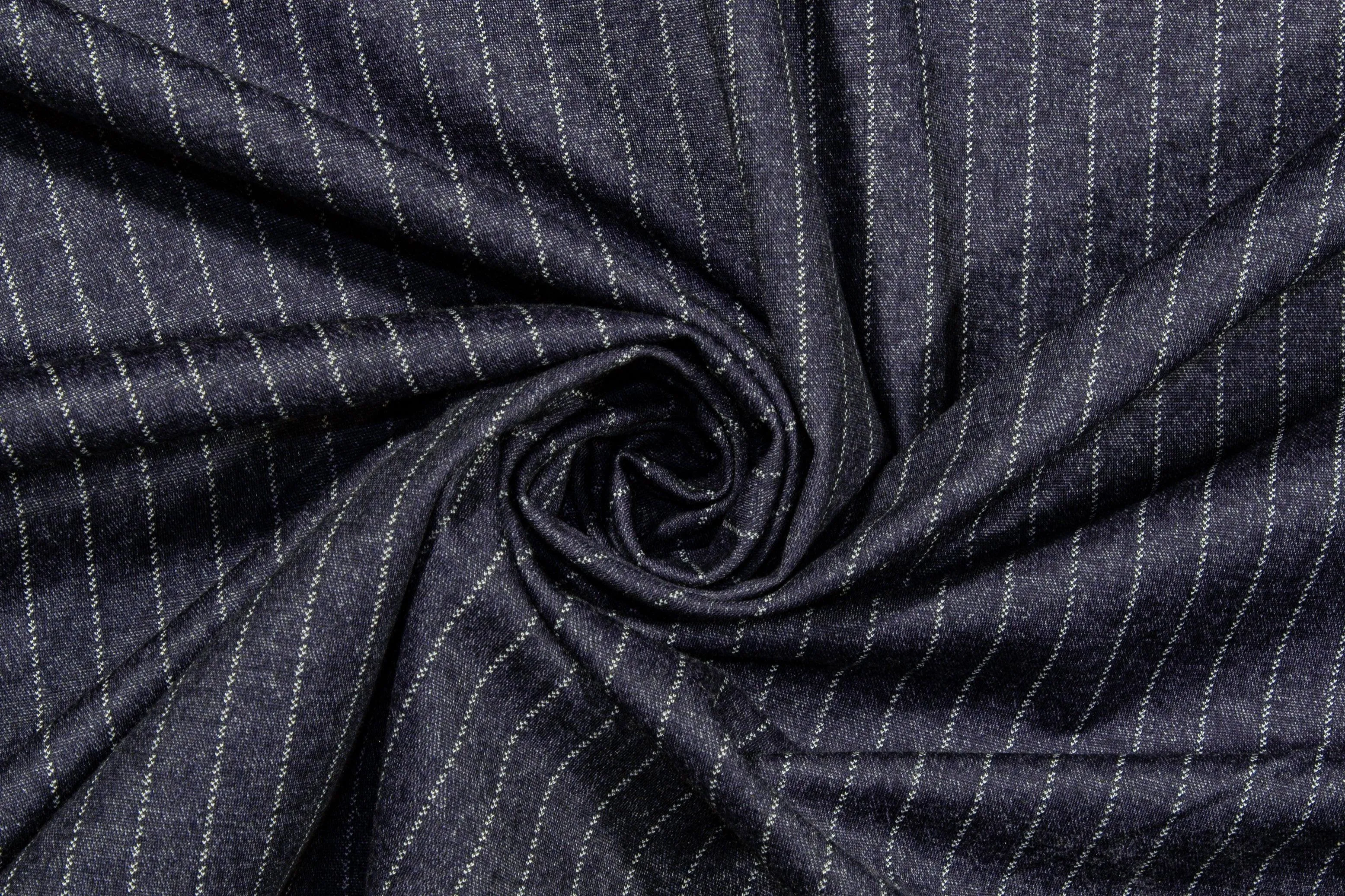 Blue Gray Pin Stripe Suiting