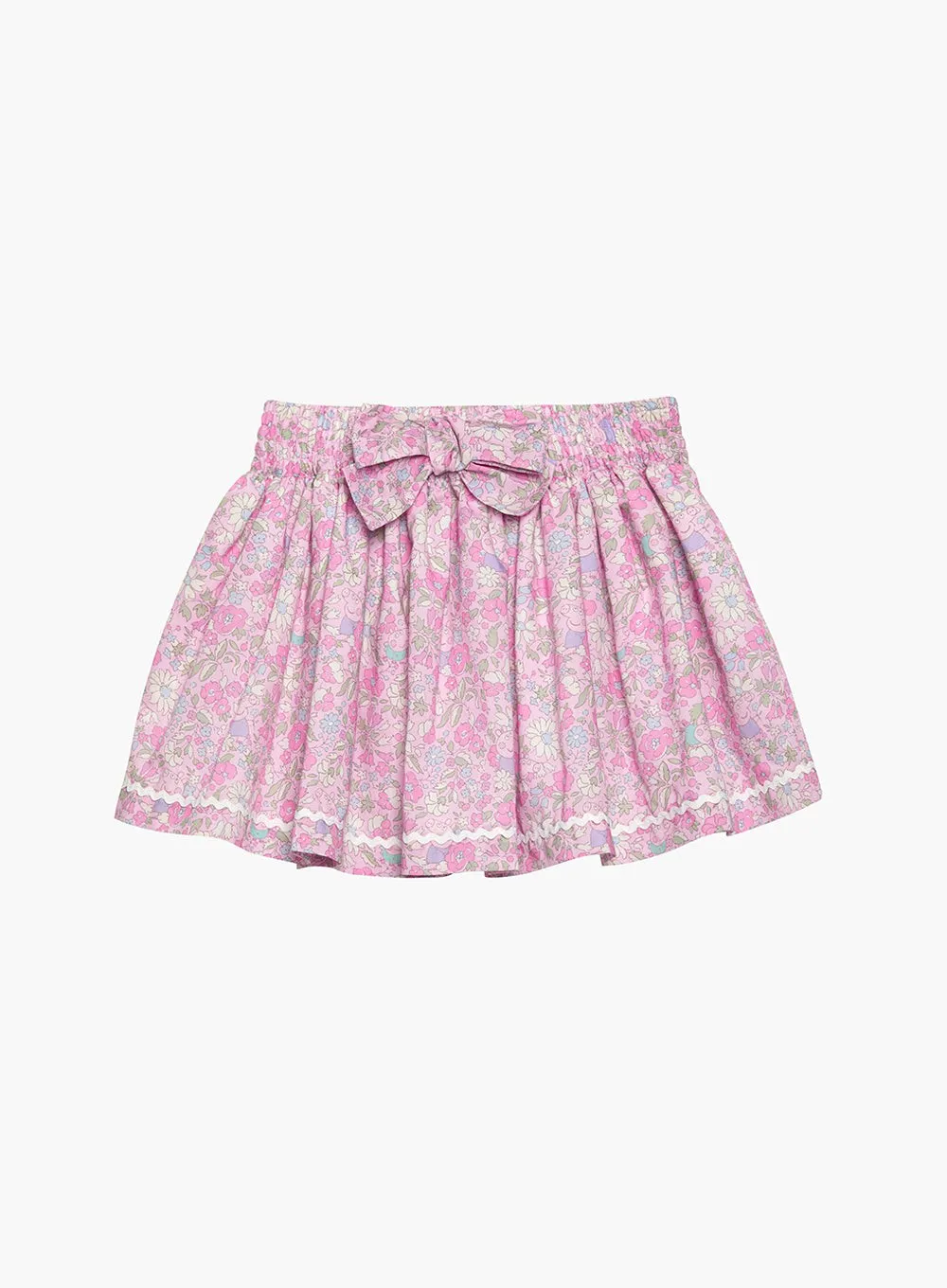 Bow Skirt in Pink Peppa Meadow