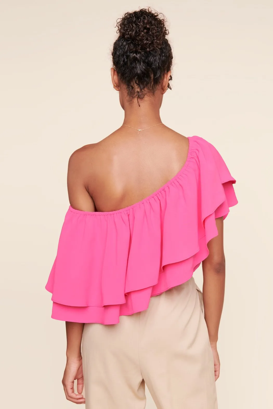 Charmer One Shoulder Ruffle Top