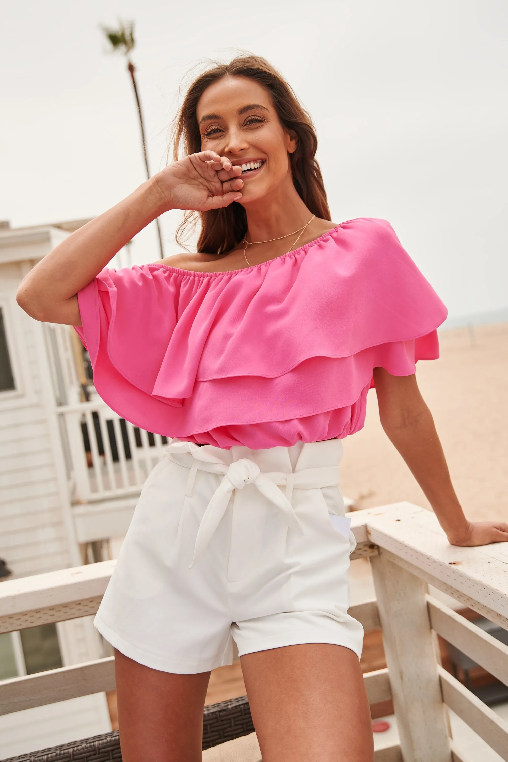 Charmer One Shoulder Ruffle Top