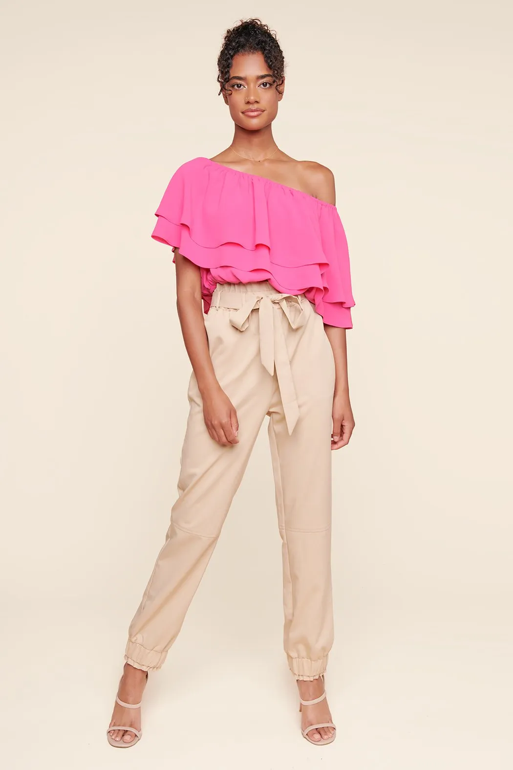 Charmer One Shoulder Ruffle Top