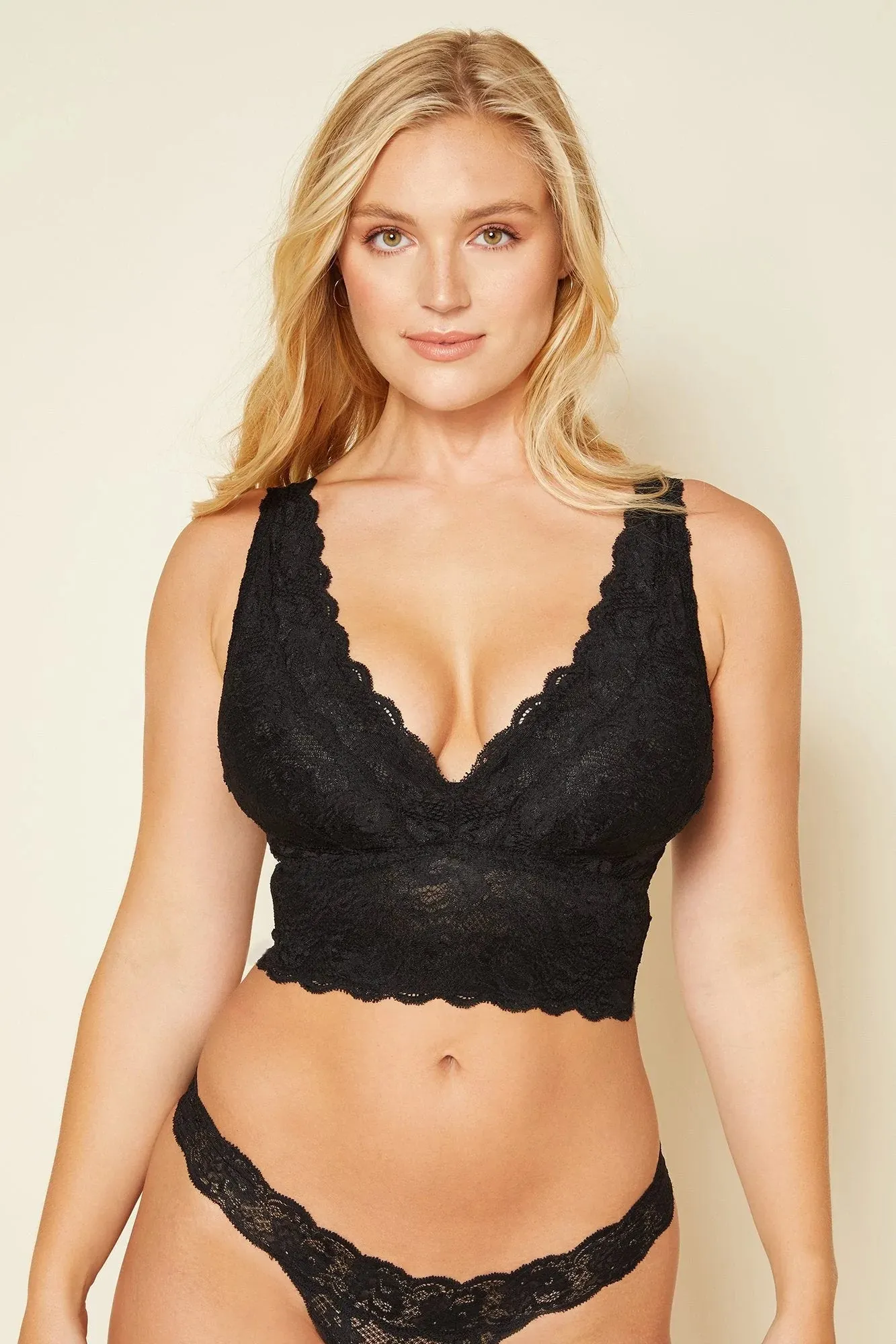 Cosabella Never Say Never Curvy Plungie Bralette | BLACK