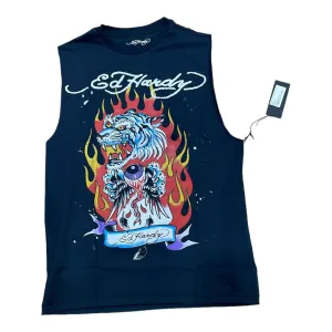 ED HARDY: Fire Tiger Sleeveless Tee