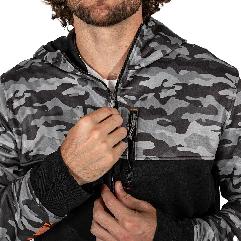 Half Zip Performance Hoodie | Blackout Military Camo PreOrder