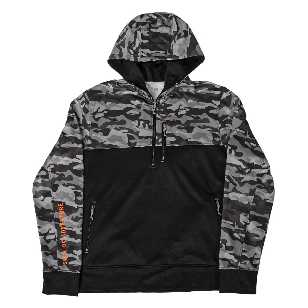 Half Zip Performance Hoodie | Blackout Military Camo PreOrder