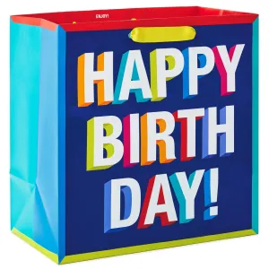 Hallmark 15'' All-Caps Happy Birthday Gift Bag