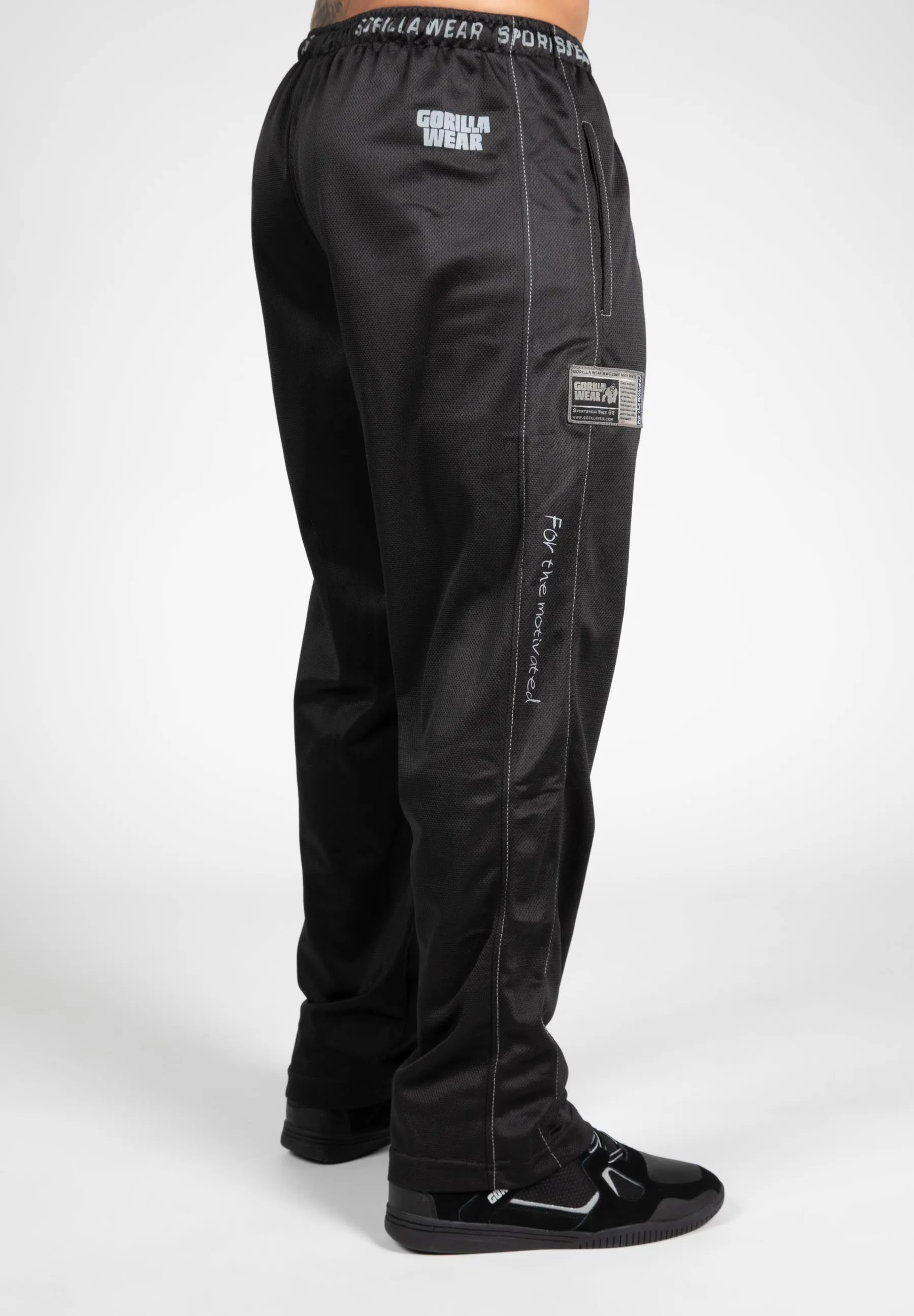 Logo Mesh Pants - Black