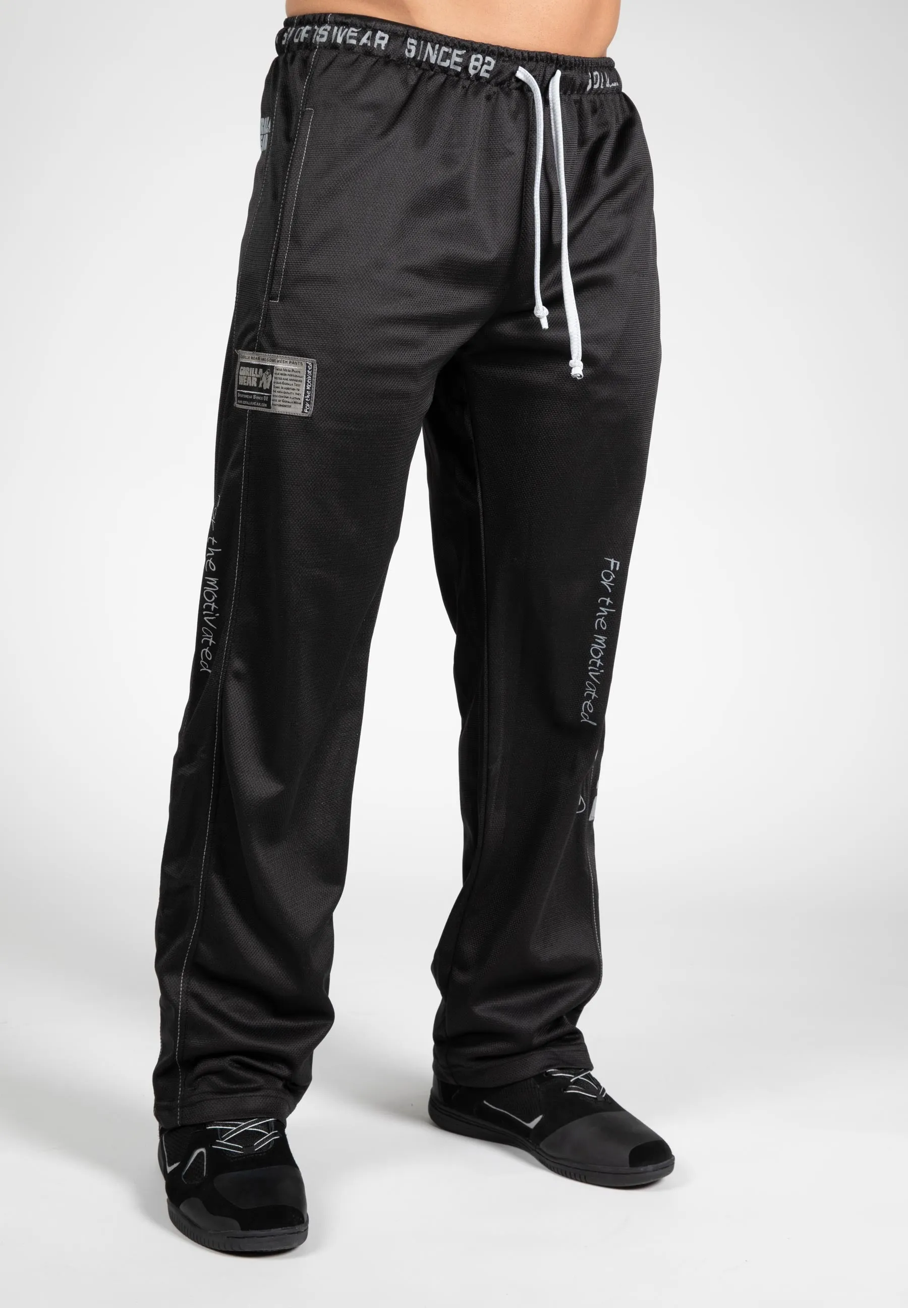 Logo Mesh Pants - Black