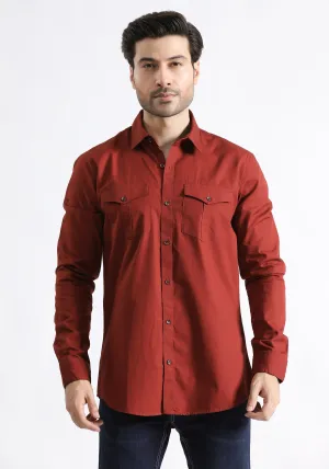 Maroon Casual Shirt