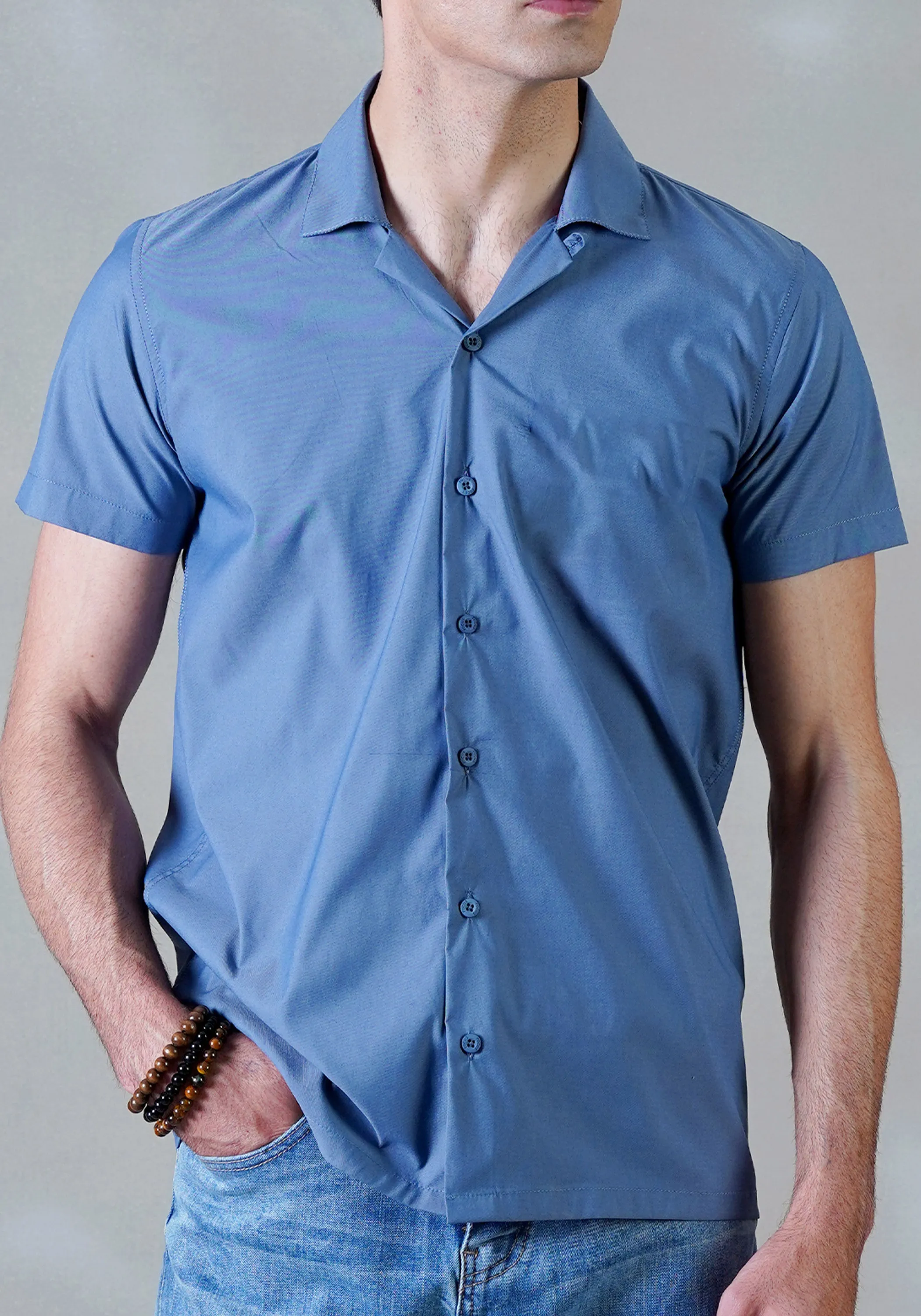 Men Smart Casual Shirt Cubic