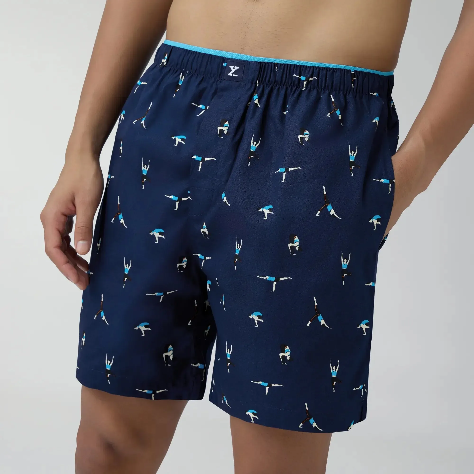 Renew Combed Cotton Boxer Shorts Midnight Blue