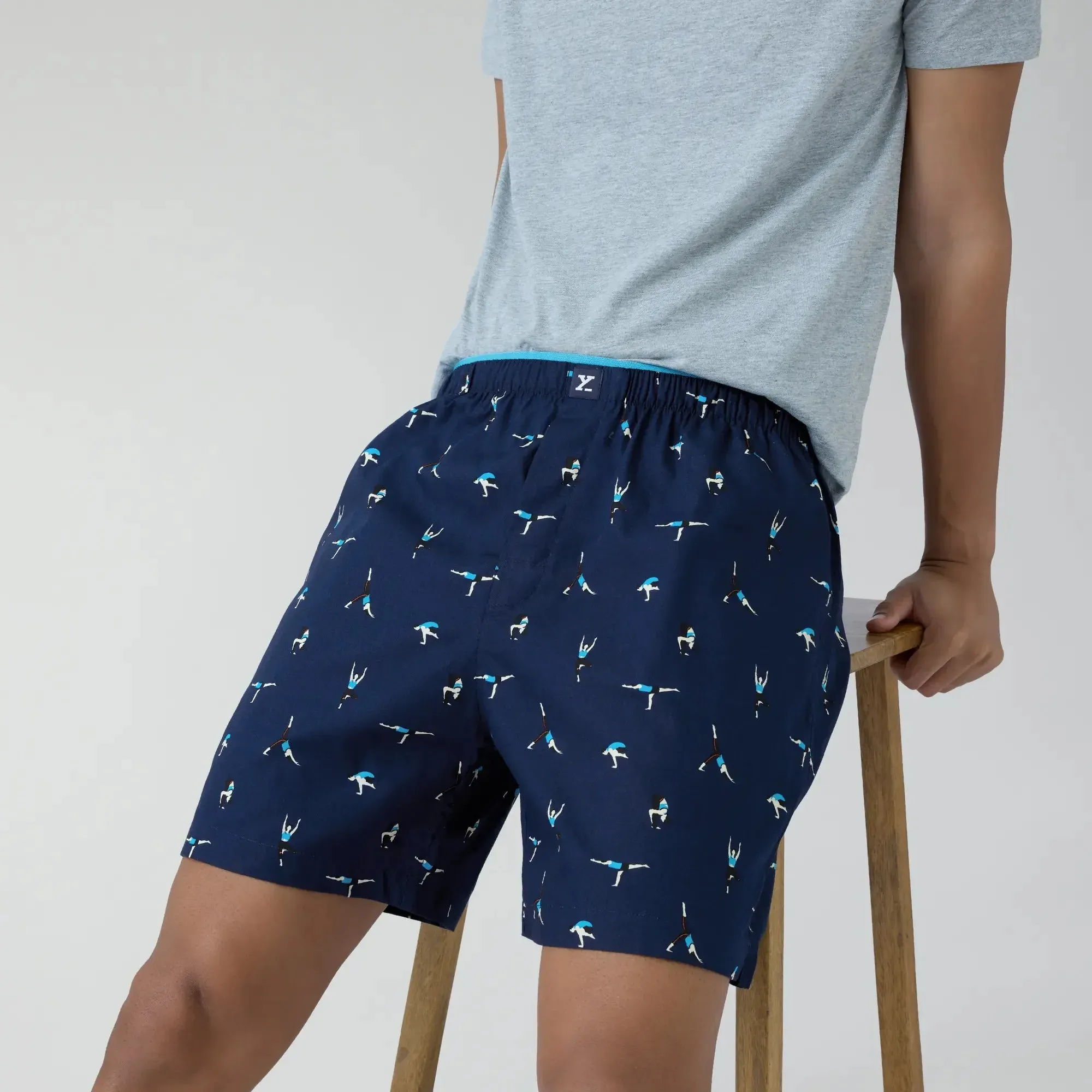 Renew Combed Cotton Boxer Shorts Midnight Blue