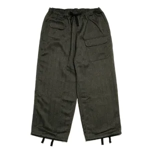 SOUTH2 WEST8 -  String Cuff Balloon Pant - Poly Herringbone - PU478