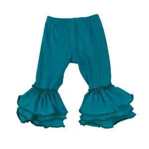 TEAL RUFFLE PANTS PRE-ORDER